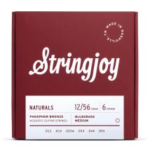 Stringjoy Naturals Bluegrass Gauge (12-56) Phosphor Bronze Acoustic Guitar Strings
