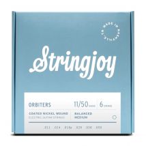 Stringjoy Orbiters Balanced Medium Gauge (11-50) Coated Nickel Wound Electric Guitar Strings
