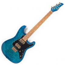 Jamstik Deluxe MIDI Guitar and Hard Shell Case Ocean Burst with Black Pick Guard