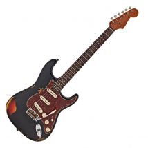 Fender Custom Shop 61 Stratocaster Heavy Relic Aged Black Over 3 Tobacco Sunburst #CZ579686 - Ex Demo