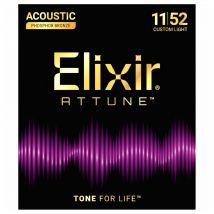 Elixir 21027 ATTUNE 92/8 Phosphor Bronze Custom Light 11-52