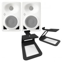 Neumann KH 80 DSP Studio Monitors With Kanto Stands White