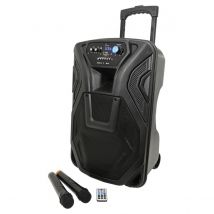 QTX Busker 12 PA with VHF Mics Media Player & Bluetooth