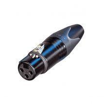 Neutrik NC3FXX-B 3-Pole Female XLR Connector Black Gold Contacts
