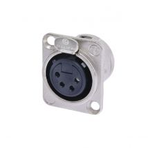 Neutrik NC4FD-L-1 4-Pole Female XLR Receptacle Nickel Housing