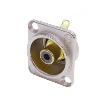 Neutrik NF2D-0 D-Shaped Phono Chassis Socket Nickel and Black