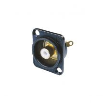 Neutrik NF2D-B-9 D-Shaped Phono Chassis Socket Black and White