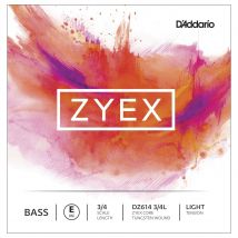 DAddario Zyex Double Bass E String 3/4 Size Light 