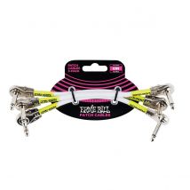 Ernie Ball P06052 6" Pancake Patch Cable 3 Pack White