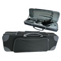 GSJ Styro Oblong Violin Case 4/4 Black and Grey