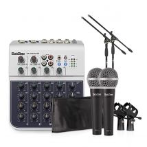 SubZero 6 Channel Mini Mixer and Microphones Bundle