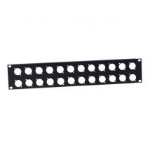 Adam Hall 19 U Shaped Rack Panel With 24 D Type XLR Holes 2U