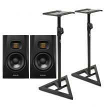 ADAM Audio T5V Studio Monitors with Stands Pair