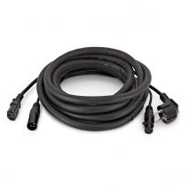 XLR and EU IEC Combination Cable by Gear4music 5m