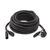 XLR and EU IEC Combination Cable by Gear4music 20m