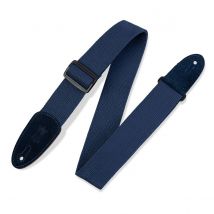 Levys MC8-NAV 2" Cotton Guitar Strap w/ Leather Ends Navy