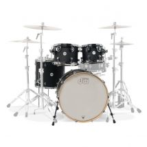 DW Design Series 22 4pc Shell Pack Black Satin Lacquer