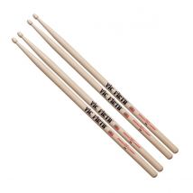 Vic Firth 5A Hickory Drumsticks Wood Tip 2 Pair Value Bundle