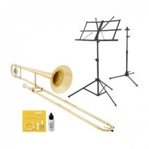 Student Bb Tenor Trombone Beginner Pack by Gear4music