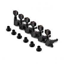 Gotoh SG381-07-L6 Tuners/Machineheads 6 In-Line Set Black Chrome