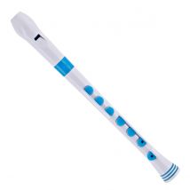Nuvo Recorder+ with Hard Case Baroque Fingering White and Blue