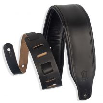 Levys M26PD-BLK 3" Top Grain Leather Strap Black