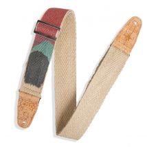 Levys Vegan Hemp 2" Guitar Strap Sunset w/ Cork Ends