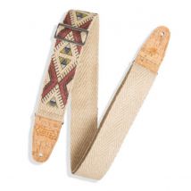 Levys MH8P-002 2" Natural Hemp Webbing Strap Tribal w/ Cork Ends