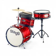 Stagg 3pc 12 Junior Drum Kit w/ Hardware and Throne Red-NearlyNew