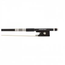 Orchestra Carbon Fibre Black Weave Violin Bow Silver Mounting 4/4
