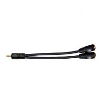 Planet Waves Minijack (M) to Dual Minijack (F) Stereo Connector Cable