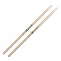 Promark Classic Forward 747 Raw Hickory Drumsticks. Nylon Tip