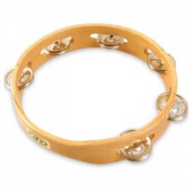CP Wood Tambourine Headless Single Row Jingles 8