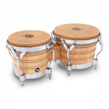 LP Generation II Wood Bongos Natural Chrome Hardware