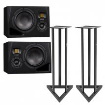 ADAM Audio A8H Active Studio Monitors Including Stands