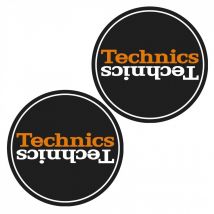 Technics Slipmat Duplex 6: White/Orange Mirror on Black
