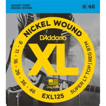 DAddario EXL125 Nickel Wound Super Light Top/ Regular Bottom 9-46