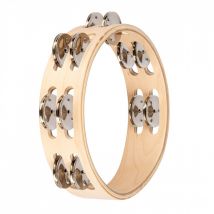 Nino by Meinl 8" Wood Tambourine 2 Rows Chome Jingles