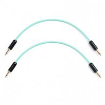 MyVolts Candycords Halo 3.5mm Cable 2-Pack - 15cm Mint Green