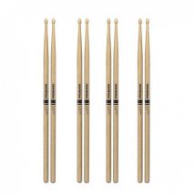 Promark Rebound 7A Hickory Acorn Wood Tip 4 Pair Value Bundle