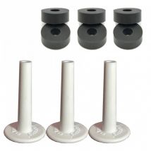 No Nuts Cymbal Sleeves 3pk w/CymRings White