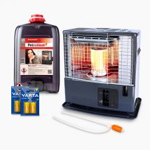 Not-Heizungs-Paket Basis mit Petroleumofen 3.000 Watt, 20 Liter Brennstoff & Zubehör