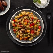 Notvorrat Bulgur orientalisch mit Gemüse und Datteln, 10 Jahre haltbar, Inhalt 4 x 400 g