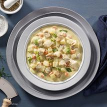 Notvorrat Alaska-Seelachs in Safransoße mit Kartoffeln, 10 Jahre haltbar, Inhalt 4 x 400 g