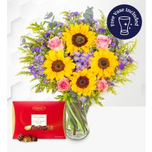 July Bouquet with Chocs & Vase