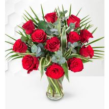 12 Red Roses - Valentine's Flowers - Valentine's Day Flowers - Red Roses - Valentine's Roses - Red Roses Bouquet - Valentine's Day Roses