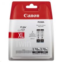 Original Canon PGI-570XL High Cap Black Ink Cartridge Twin Pack