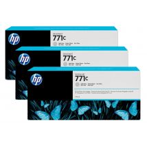 Original HP No.771 Light Grey Ink Cartridge (Pack of 3)