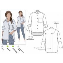Style Arc Paper Sewing Pattern Lauren Boyfriend Shirt