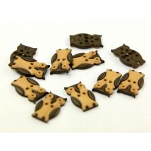 Dill Owl Buttons (Value Pack) Beige/Brown